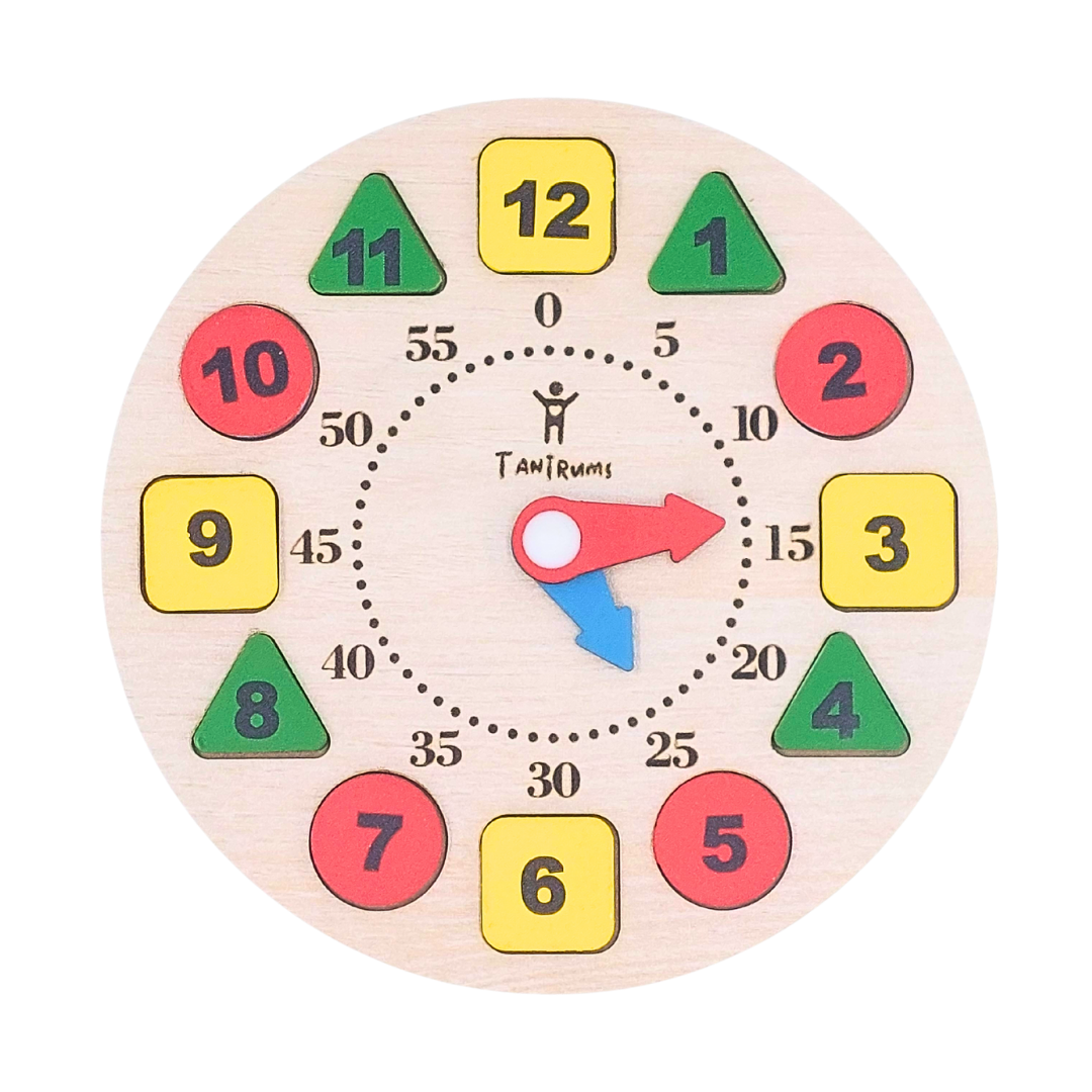Time Learning Circle Clock — Tantrums wooden toy