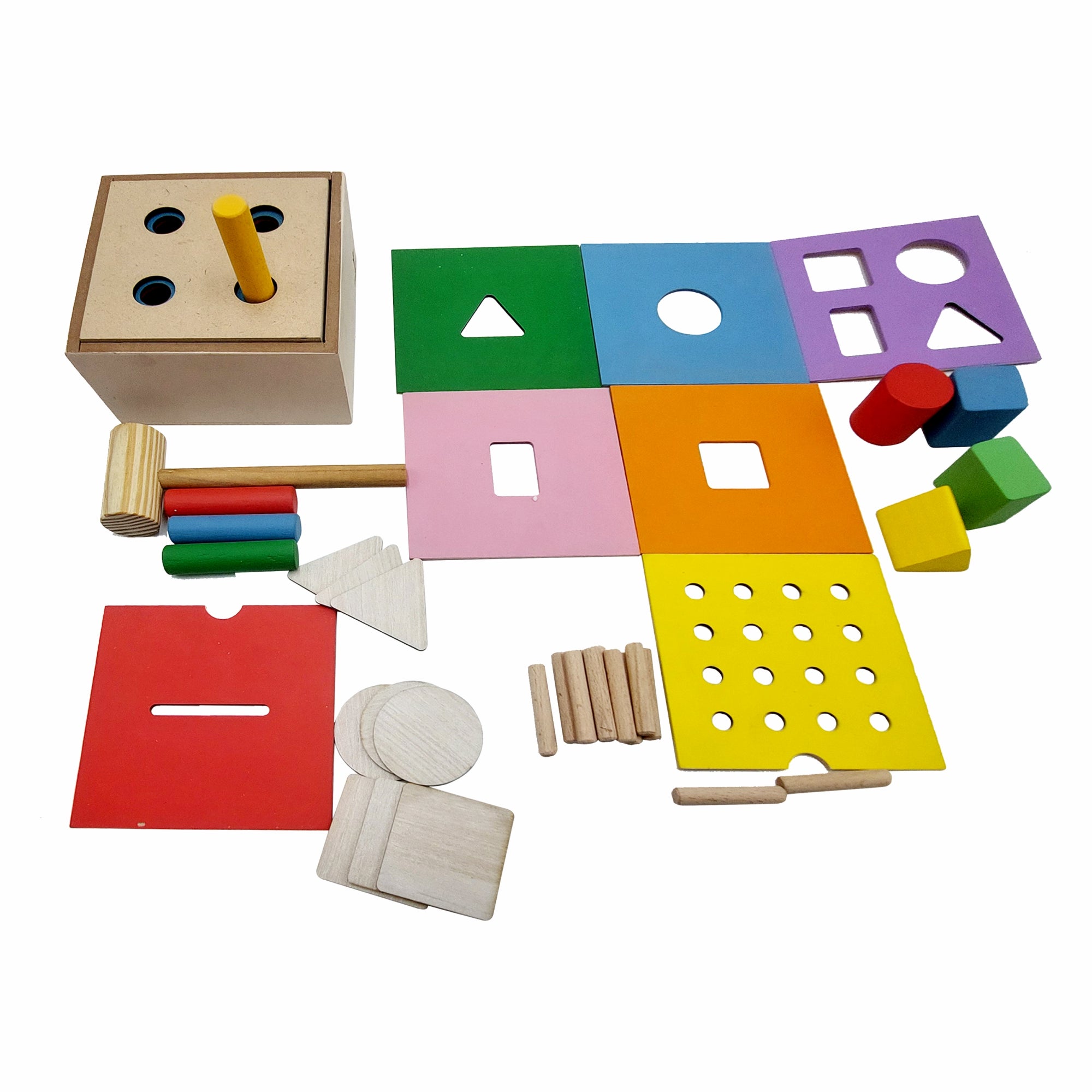 Multi Activity Hammering Box — Tantrums wooden toy